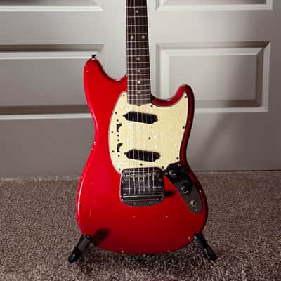 Fender 1966 Mustang Guitar with Rosewood Fretboard - Dakota Red image 1