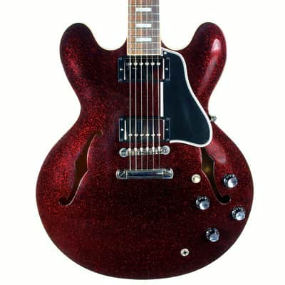 2008 Gibson Custom Shop 1963 ES-335 Red Sparkle -- MATCHING HEADSTOCK, Historic '63 Reissue, Block Inlays image 2