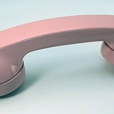 Custom Lo-Fi Telephone Microphone - Stromberg Carlson G 1 1970's Handset - Pink w/ Model 2500 Base image 3