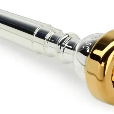 Bach 351 Classic Series Silver-plated Trumpet Mouthpiece with Gold-plated Rim - 5C image 1