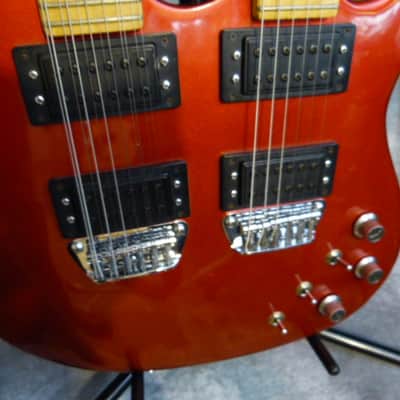 Peavey Hydra Double Neck Electric Guitar 1980's Red image 4