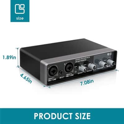 USB Audio Interface for Recording Music, AudioBox Mic Preamps 48v 2 Channel for Streaming and Podcasting Recording image 5