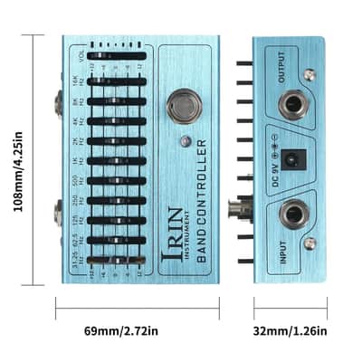 Irin 10-Band EQ Guitar Effect Pedal Mini guitar equalizer for guitar 2025-26 - Blue image 4