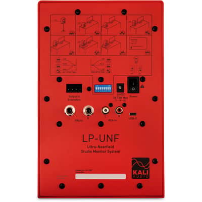 KALI AUDIO LP-UNF-R 4” Ultra Nearfield Powered Monitor System w/Bluetooth - Boundary Compensation EQ Settings - for Mixing, Recording, Audio Production - USB-C, TRS, RCA Inputs Red (Pair) image 15