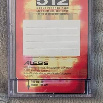 Alesis Ram512 8 Bank Program Card 1994 - Metal image 3