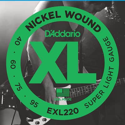 D'Addario EXL220 Nickel Wound Bass Strings, Super Light, 40-95, Long Scale image 1