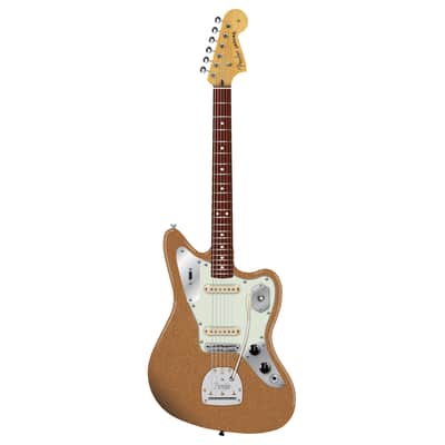 Fender American Professional Classic Jaguar, Faded Firemist Gold, Rosewood Fingerboard w/ Deluxe Gig Bag image 2