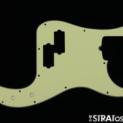 USED Fender Replacement Precision P Bass Mint Green PICKGUARD Bass Guitar 3 Ply image 1