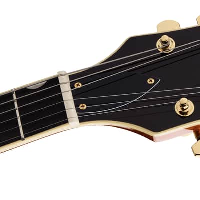 Gretsch Electromatic LTD Flame Okoume Broadkaster Double-Cut with Bigsby - Roundup Orange / with Bigsby image 5