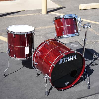 Tama/Japan Star Series 3pc Pure Bubinga Shell Pack - Dark Red Cordia Lacquer | 13", 16", 22" image 2