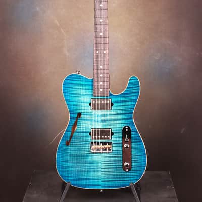 Suhr Alt T Flame Top Limited Trans Whale Blue Brand new image 1