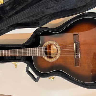 Ibanez GA35TCE-DVS Classical Dark Violin Sunburst High Gloss + Hardshell Case image 2