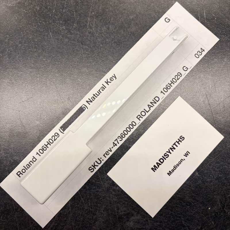 ORIGINAL Roland Replacement G Key (106H029) for Juno-6/60/106, Jupiter-6/8, HS-60, SH-101, VK-09, JX-3P, HS-10/Juno-1, System 100m 184, etc image 1