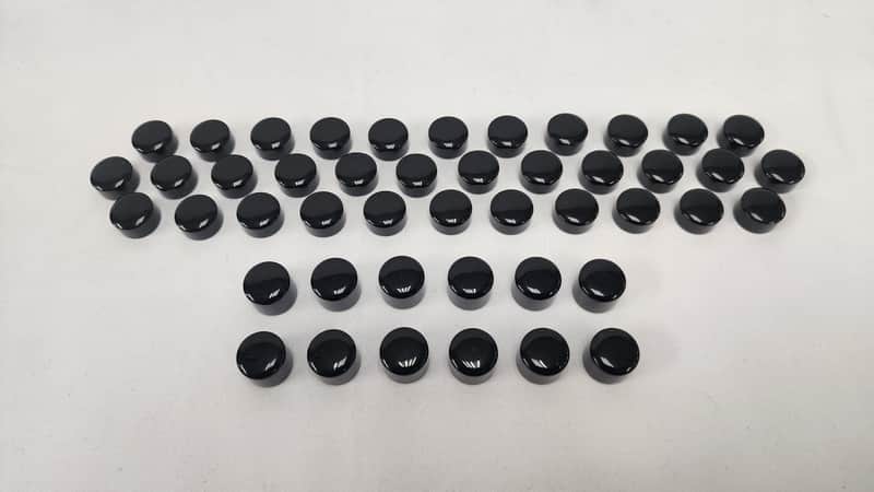Italian Button Set 34/12 - Solid Black image 1