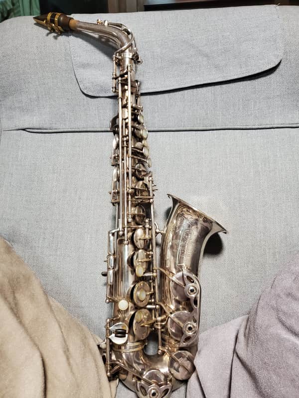 Selmer Mark VI Alto Saxophone, original silver plate and 5-digit! image 1