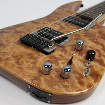 Vintage 2000 Brian Moore Custom Shop USA C55P Electric Guitar Upgraded with New Piezo, Synth and More, Natural, Highly Quilted Maple image 6