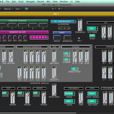 VIRTUAL Yamaha DX-7 / DX-7II editor / programmer (6-Op FM) - LOGIC v4 - X image 1
