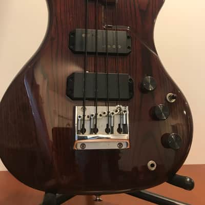 Westone Genesis bass guitar w/ case 1987 Burgundy Ash image 1