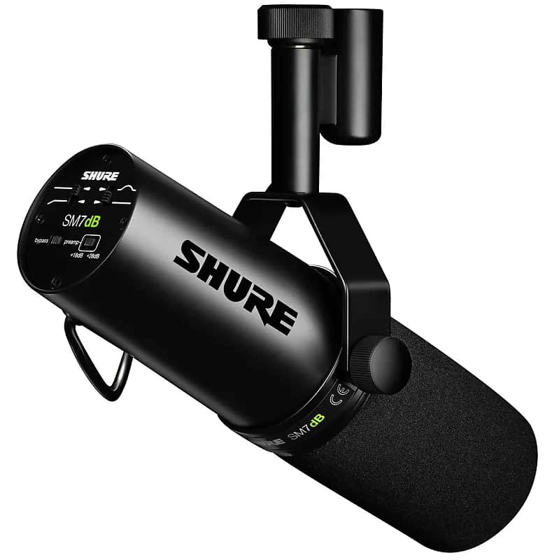 Shure SM7dB Cardioid Dynamic Microphone with Built-In Preamp | Reverb