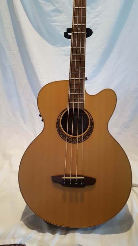 Luna Muse Acoustic-Electric Bass Guitar Satin Natural image 1