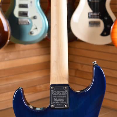 Schecter Custom Shop Sunset Custom II HSS Maple Neck Transparent Sky Blue image 21