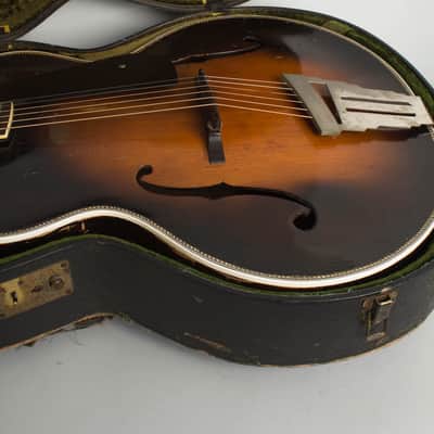 Epiphone Deluxe Arch Top Acoustic Guitar (1931), ser. #5016, black hard shell case. image 12