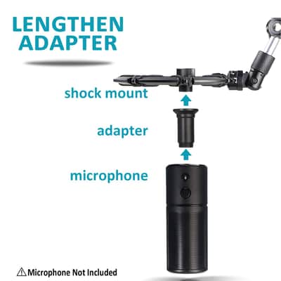 Shock Mount With Pop Filter For Razer Seiren X Microphone, Seiren X Shock Mount Reduces Vibration Noise Matching Mic Stand Boom Arm By image 2
