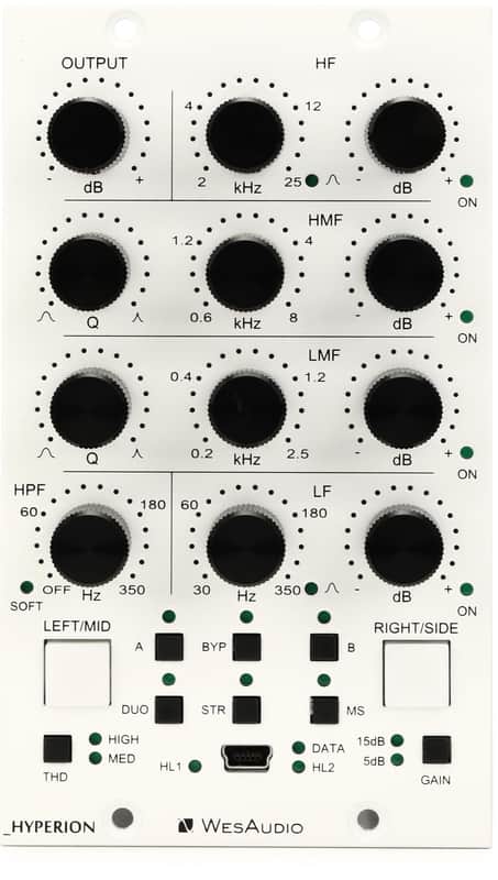WesAudio Hyperion NG500 500 Series Stereo Analog Equalizer with Digital Recall (2-pack) Bundle image 1