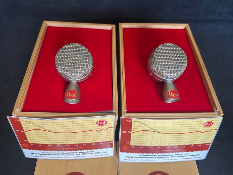 Red R-12 Cardioid LDC capsules for Oktava MK 012 mics (pair) Mint image 1
