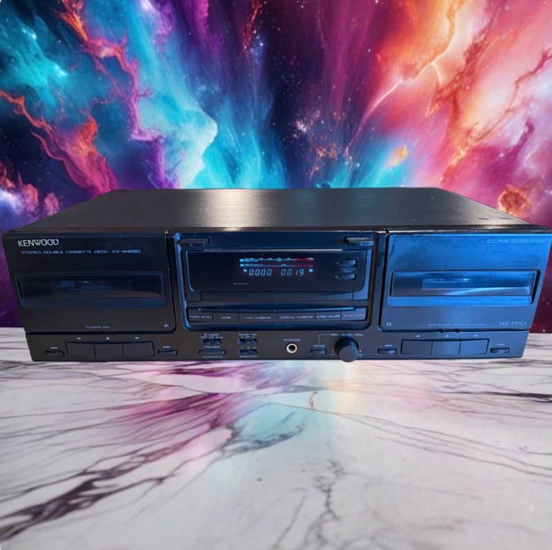 12434 Vintage KENWOOD KX-W4060 Stereo Dual Cassette Player Recorder GREAT SHAPE image 1