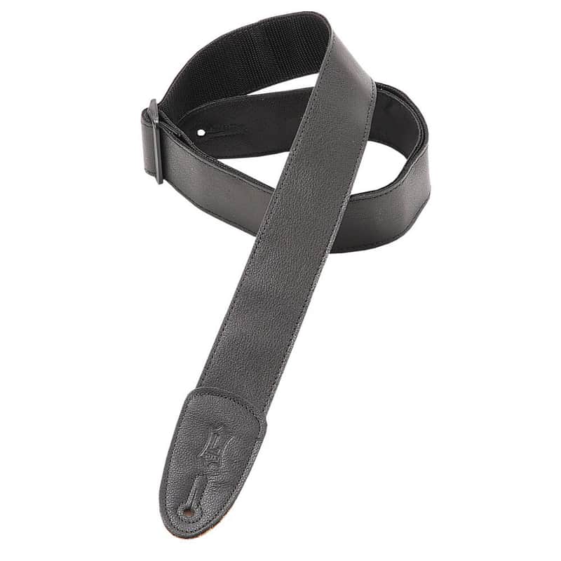 Levy's M7GP-BLK 2" Garment Leather Guitar Strap - Black image 1