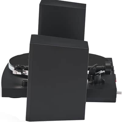 Crosley T150C-BK 2-Speed Bluetooth Turntable Record Player System with Weighted Tone Arm and Stereo Speakers - Black image 6