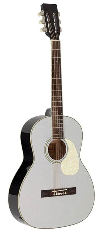 Richwood Heritage Series Parlor Guitar - HSP-55-GS - Silver Sparkle Metallic imagen 1