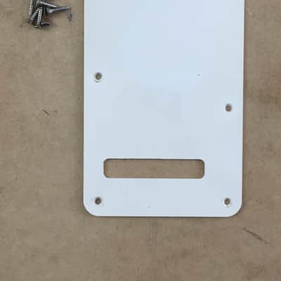 2002 Lefty Vintage Fender White Relic Tremolo Cover Standard Strat Back Plate 1 Ply Left Handed image 1