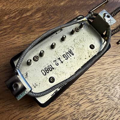 Vintage Gibson Tim Shaw PAF humbucker - Zebra Bobbins - dated August 12, 1980 image 5