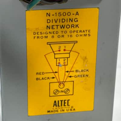 Altec Lansing N-1500-A Dividing Network Crossover Vintage Rare (Pair) image 9