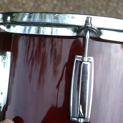 Vintage 1987 Yamaha Recording Custom Snare Drum Birch 14X6 Cherry wood SD096 image 7