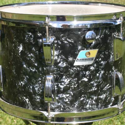 Early 1970s Ludwig 9x13 tom in Black diamond pearl. image 1