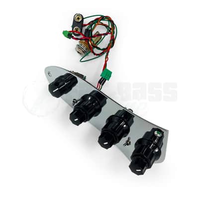 John East J Retro Deluxe Bass Preamp for Jazz Bass Deluxe® - Chrome Plate w/Fender Style Knobs image 2