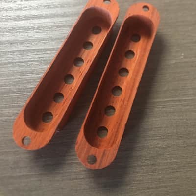 Guilford Padauk Single Coil Pickup Covers fits common USA Stratocaster image 3