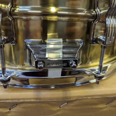 Last One! Brand New Ludwig Made In Taiwan Brass Shell 10 Lug 6 1/2 x 14" Snare Drum - Awesome Ludwig  Sound! image 4
