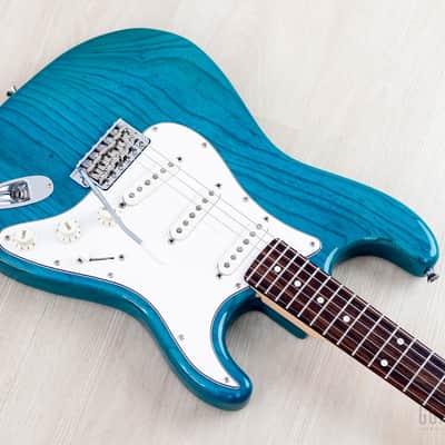 2012 Fender '62 Stratocaster ST62/ASH/MH Transparent Blue + Headstock, Near-Mint, Japan MIJ image 8