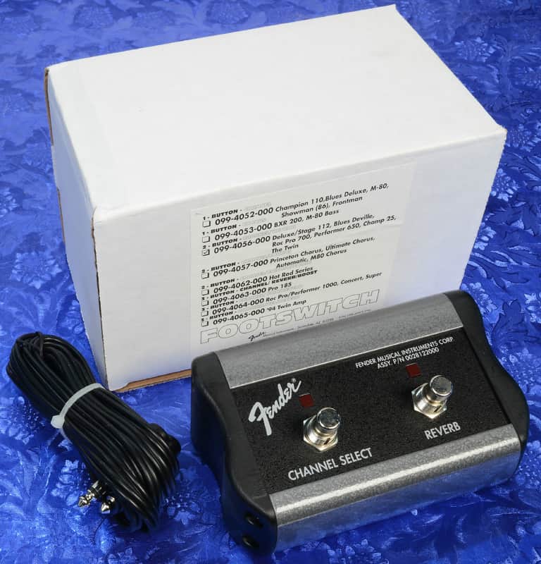 Fender 099-4056 2-Button Channel/Reverb Footswitch with 1/4" Jack image 1
