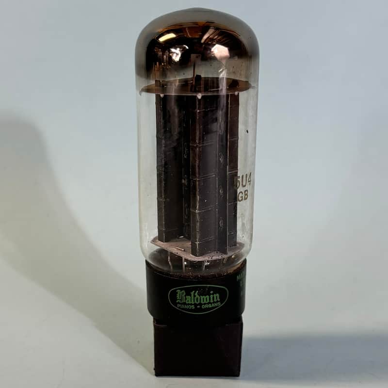 1950s Sylvania 5U4GB Vintage Baldwin Black Plate Halo Getter Rectifier Tube!T275 image 1