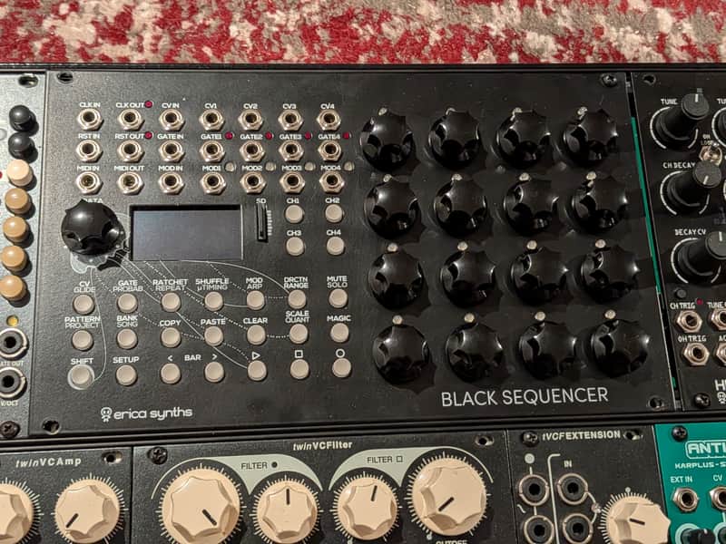 Erica Synths Black Sequencer Eurorack Module 2014 - 2020 - Black image 1