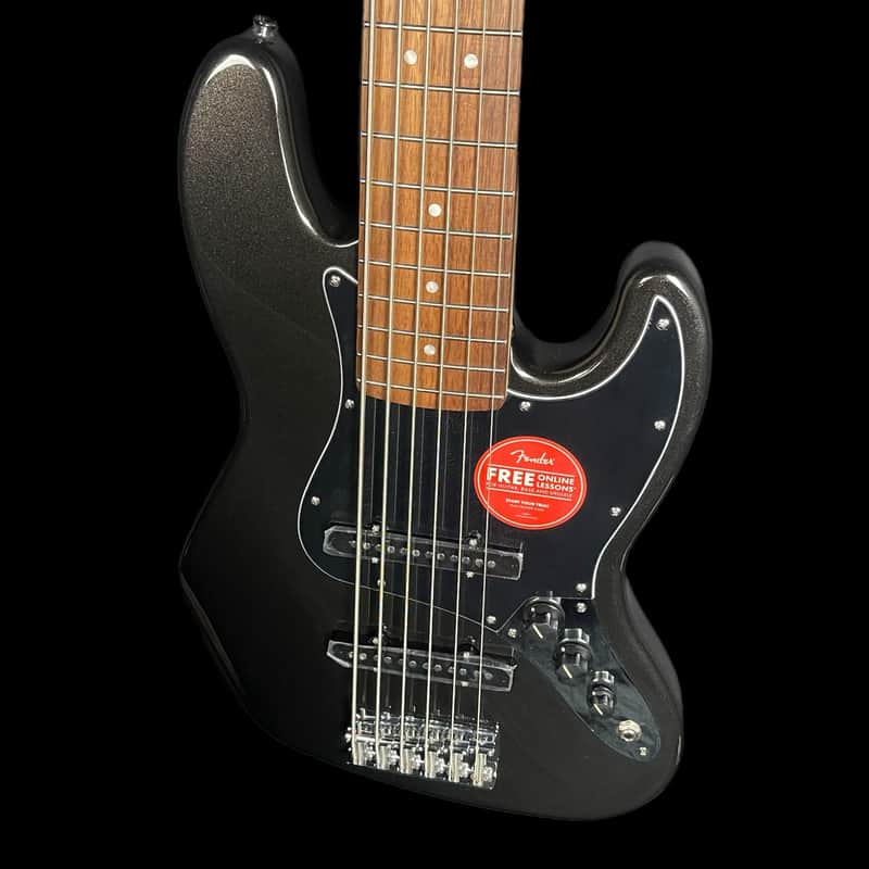 Squier Affinity Series Jazz Bass VI Electric Bass Guitar - Black