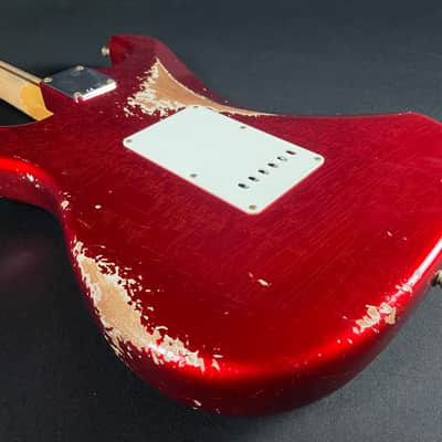 Fender Custom Shop 1958 Stratocaster, Heavy Relic-Faded Aged Candy Apple Red image 11