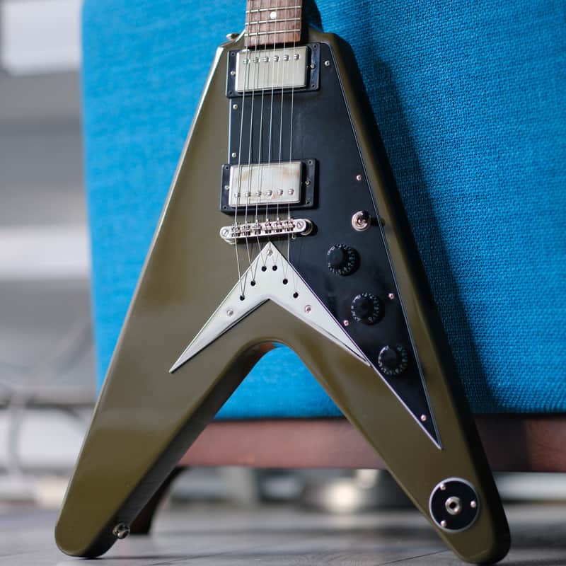 Epiphone Limited Run Flying V Olive Drab Green | Reverb