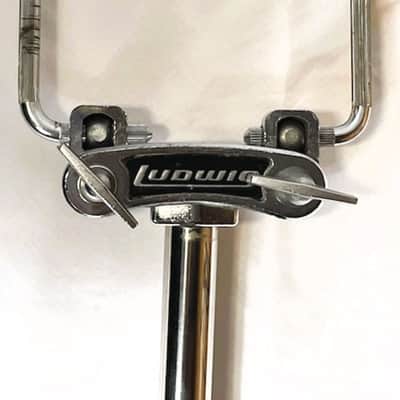 Ludwig Late 70s Early 80s 781-2 19" Double Tom Holder w/Satan Finish T-Handles and new Down Post - LDTH-109 image 1