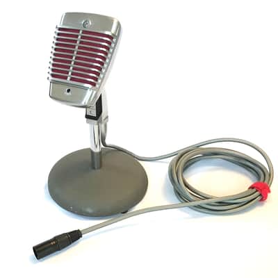 Beautiful Vintage 1960’s Art Deco Shure 51 “Sonodyne” Microphone w/ Stand & Cable-Nat King Cole Mic image 6